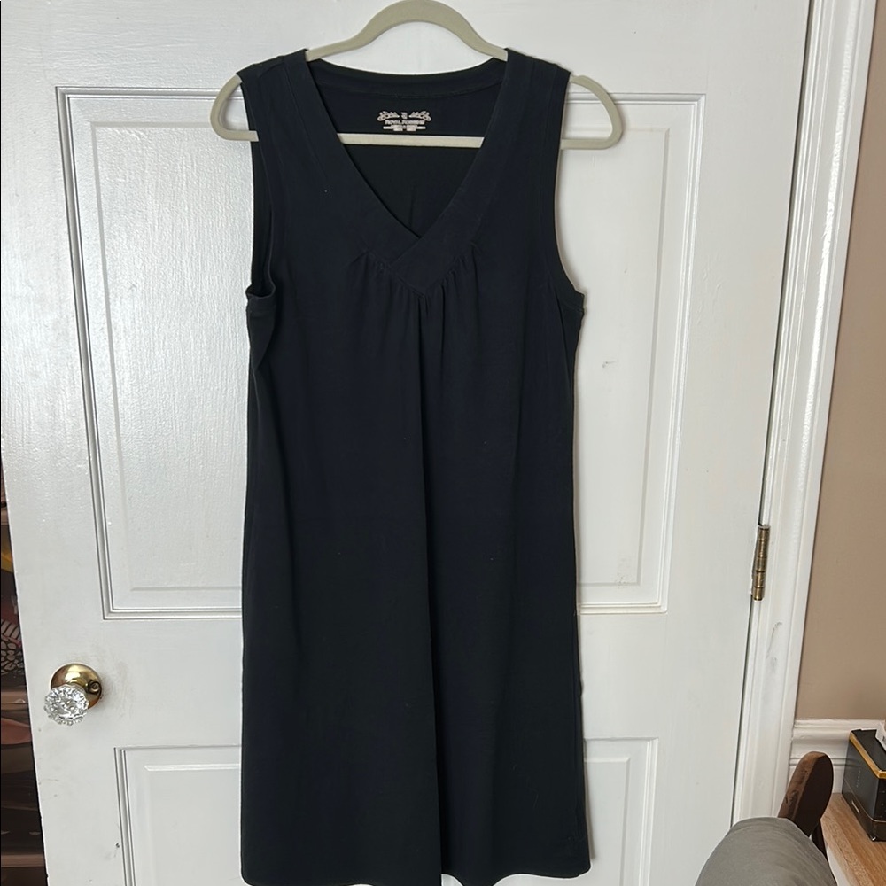 Royal Robbin’s sleeveless cotton blend vneck dress M